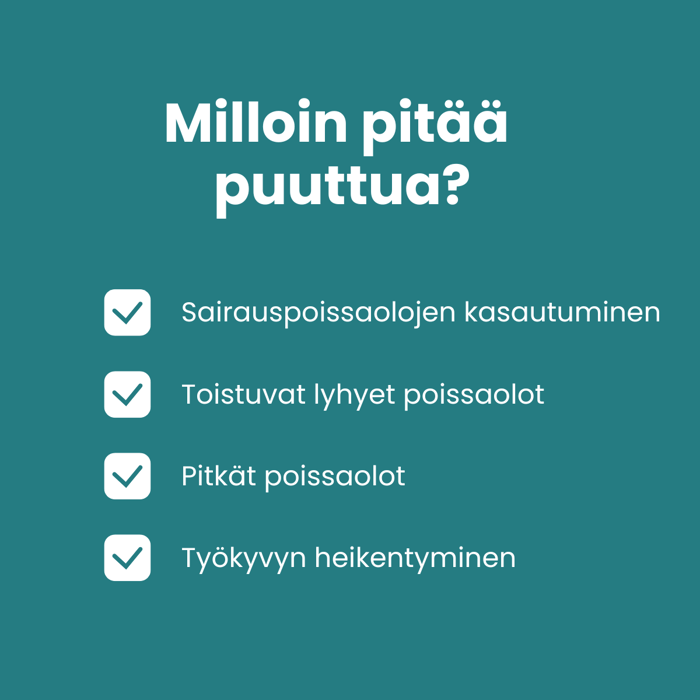 Milloin pitää puuttua? | Täsmä Työterveys