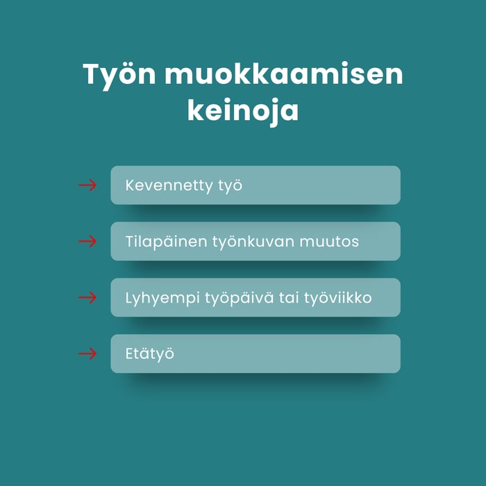 Työn muokkaamisen keinoja | Täsmä Työterveys